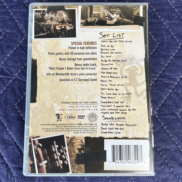 Keith Urban DVD’s Livin’ Right Now & Video Hits - Picture 4 of 9